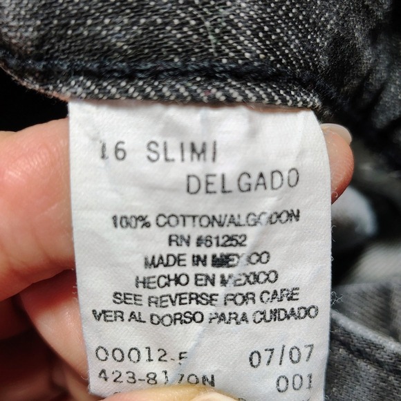 Womens Slim Gray‎ Denim Jeans Size 16 bootcut bell bottom Arizona Jean Co - Picture 7 of 11